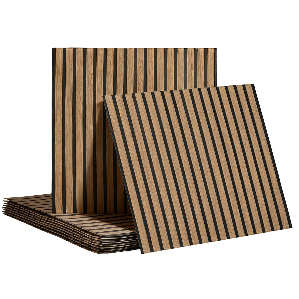 Artiss 10PCS Peel and Stick Wall Panels Tiles 68X68CM Self Adhesive for Home Office Studio Brown - Image 3