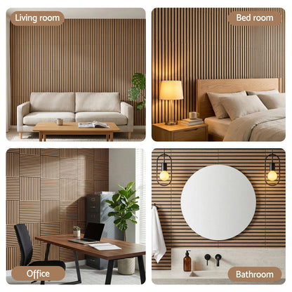 Artiss 10PCS Peel and Stick Wall Panels Tiles 68X68CM Self Adhesive for Home Office Studio Brown - Image 8