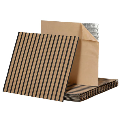 Artiss 10PCS Peel and Stick Wall Panels Tiles 68X68CM Self Adhesive for Home Office Studio Brown - Image 9