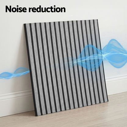 Artiss 10PCS Peel and Stick Wall Panels Tiles 68X68CM Self Adhesive for Home Office Studio Grey - Image 5