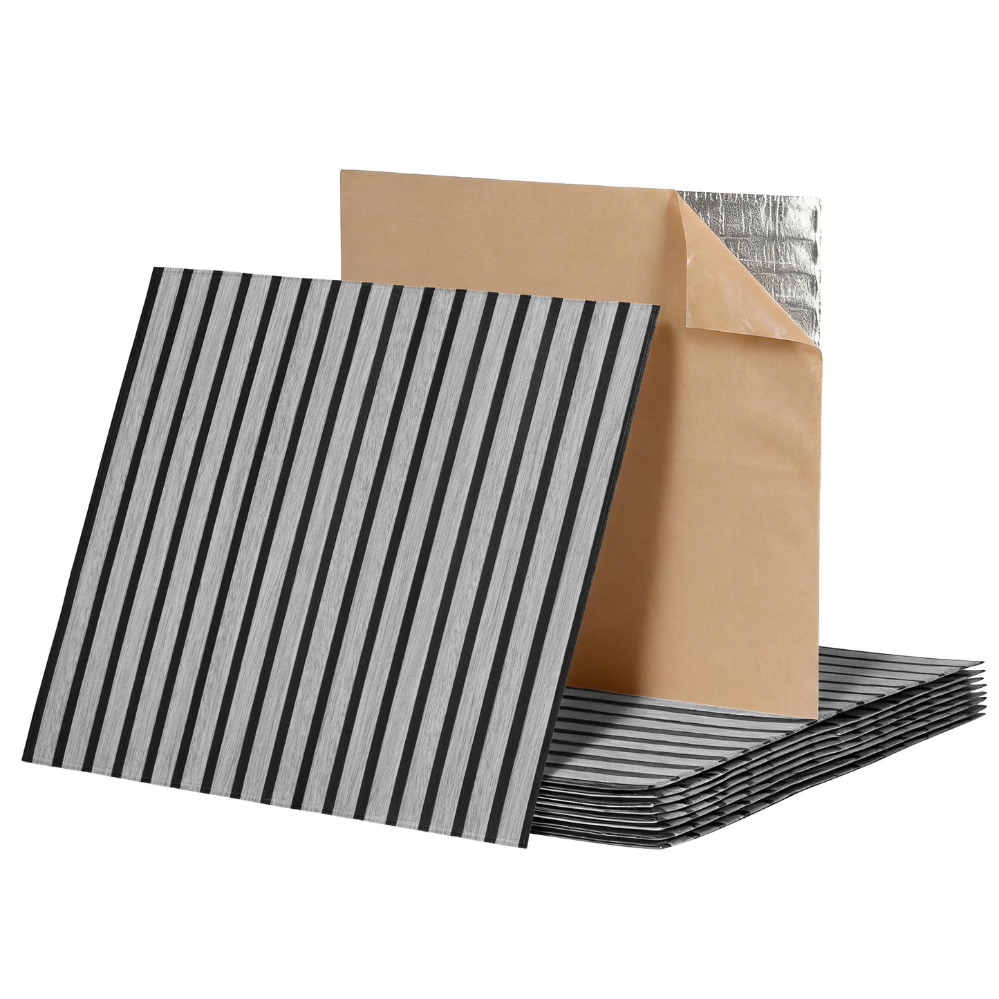 Artiss 10PCS Peel and Stick Wall Panels Tiles 68X68CM Self Adhesive for Home Office Studio Grey - Image 9