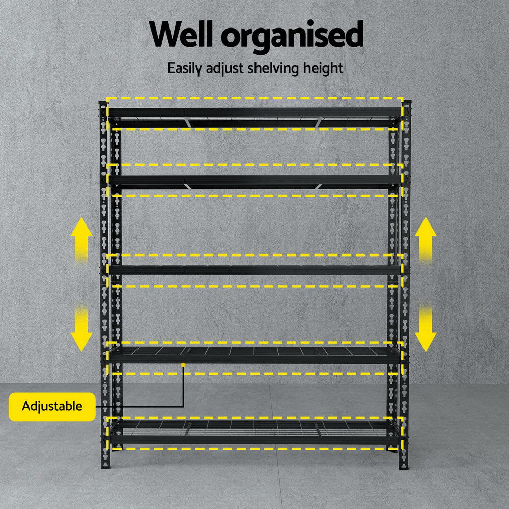 1.8MX1.2M Giantz Garage Shelving Warehouse Rack - Image 5