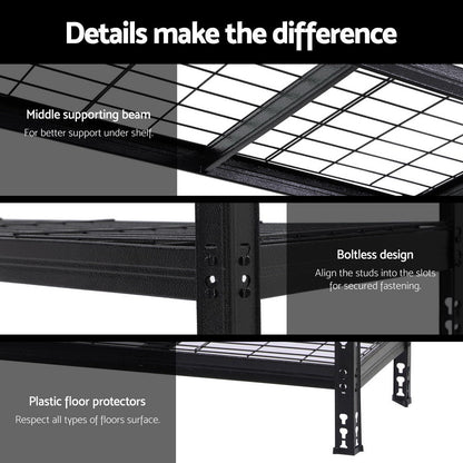 1.8MX1.2M Giantz Garage Shelving Warehouse Rack - Image 6
