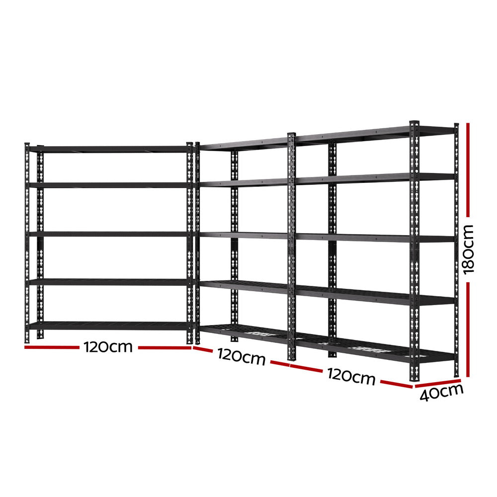 3 x 1.8M Giantz Garage Shelving Warehouse Rack - Image 2