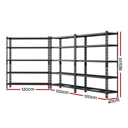 3 x 1.8M Giantz Garage Shelving Warehouse Rack - Image 2