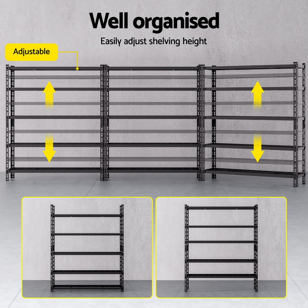 3 x 1.8M Giantz Garage Shelving Warehouse Rack - Image 5