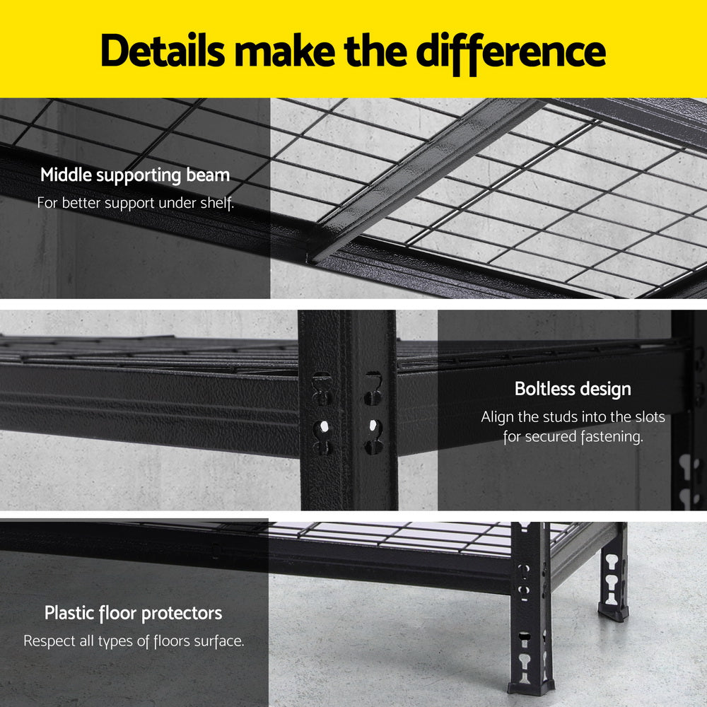 5 x 1.8M Giantz Garage Shelving Warehouse Rack - Image 6
