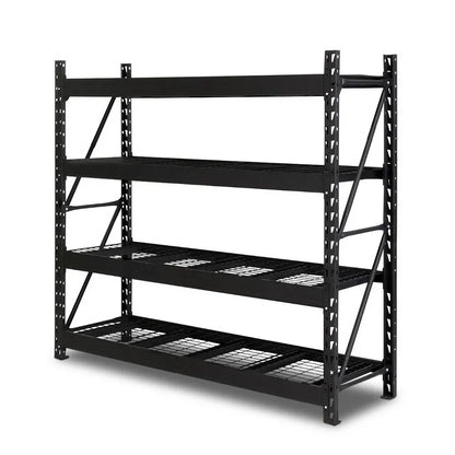 Giantz 2Mx2M Garage Shelving Warehouse Rack Pallet Racking Storage Shelve Black - Image 7
