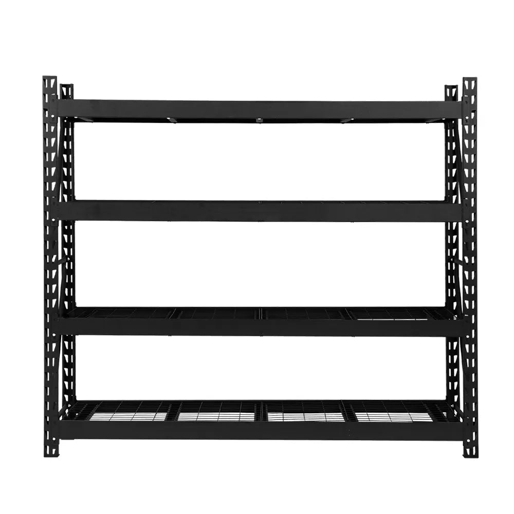 Giantz 4Mx2M Garage Shelving Warehouse Rack Pallet Racking Storage Shelve Black - Image 3