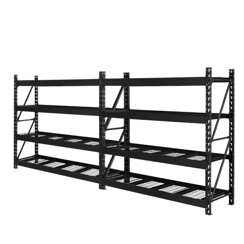 Giantz 4Mx2M Garage Shelving Warehouse Rack Pallet Racking Storage Shelve Black - Image 7