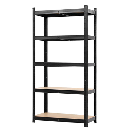Giantz Garage Shelving 1.6X0.8m Warehouse Shelves Storage Rack Pallet Racking Black - Image 2