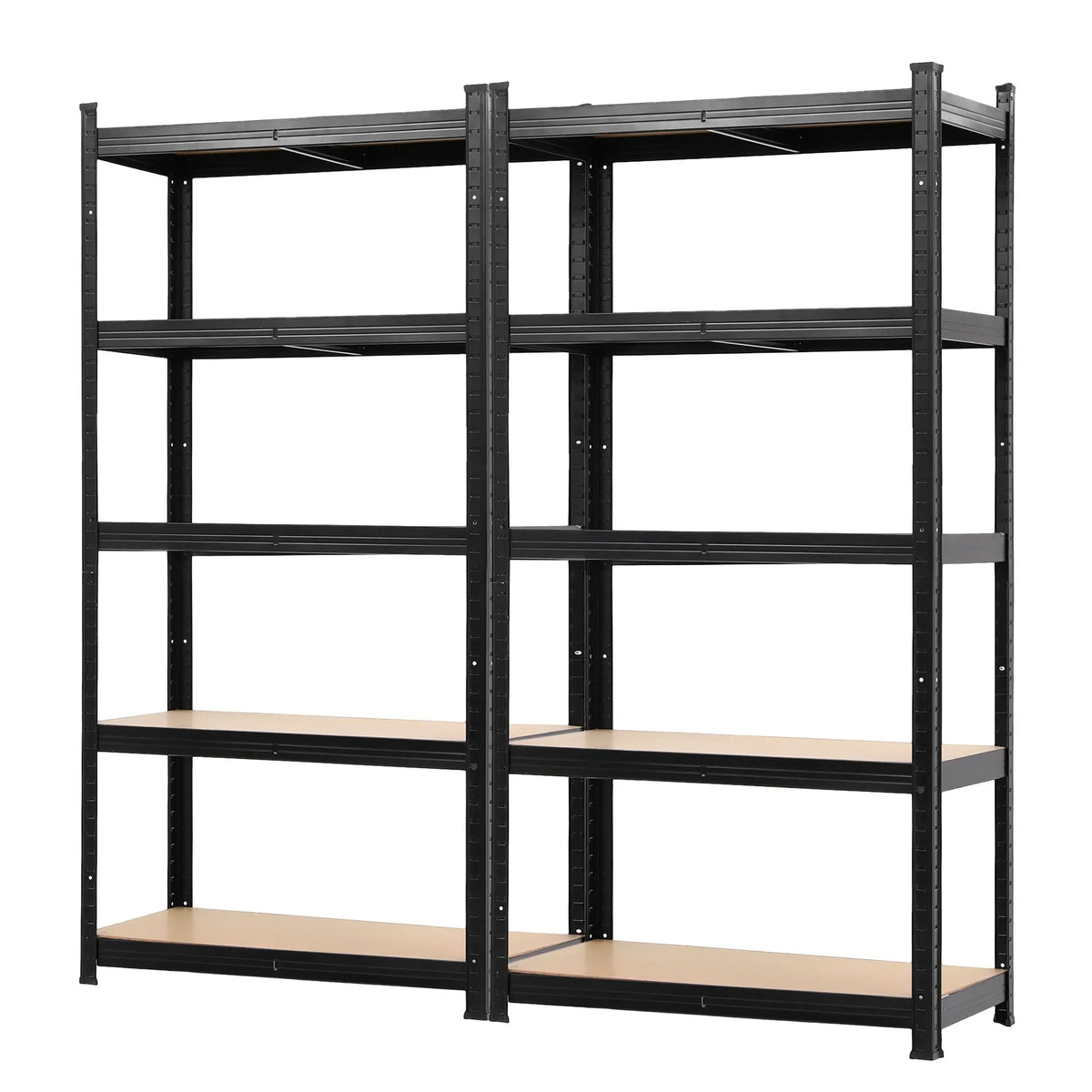 Giantz 2-Rack Garage Shelving 1.6X0.8m MDF Warehouse Shelves Storage Rack Black - Image 9