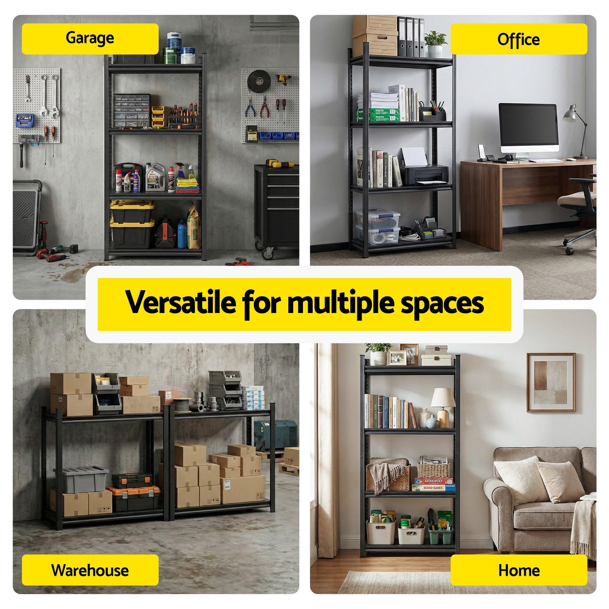 Giantz Garage Shelving 1.8X0.9m Warehouse Rack Storage Shelves Workshop Racks Steel - Image 7