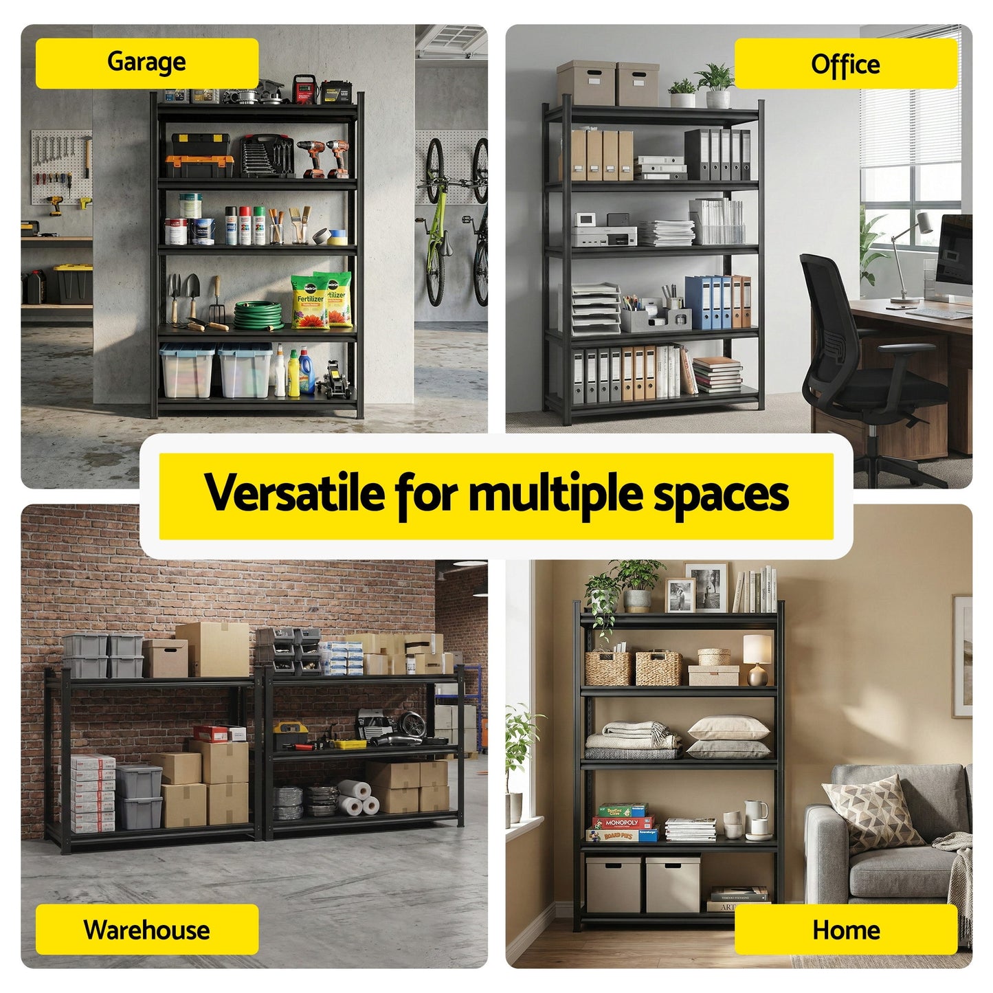 Giantz Garage Shelving 1.8X1.2m Warehouse Rack Storage Shelves Workshop Racks Steel - Image 7