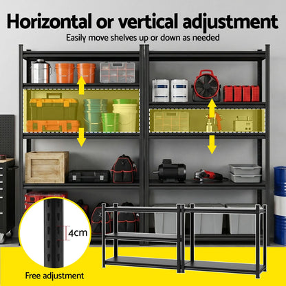 Giantz Garage Shelving 2.4X1.8m Warehouse Rack Storage Shelves Workshop Racks Steel - Image 6