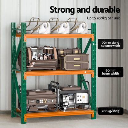Giantz 1.2Mx1.5M Garage Shelving Warehouse Rack - Image 4