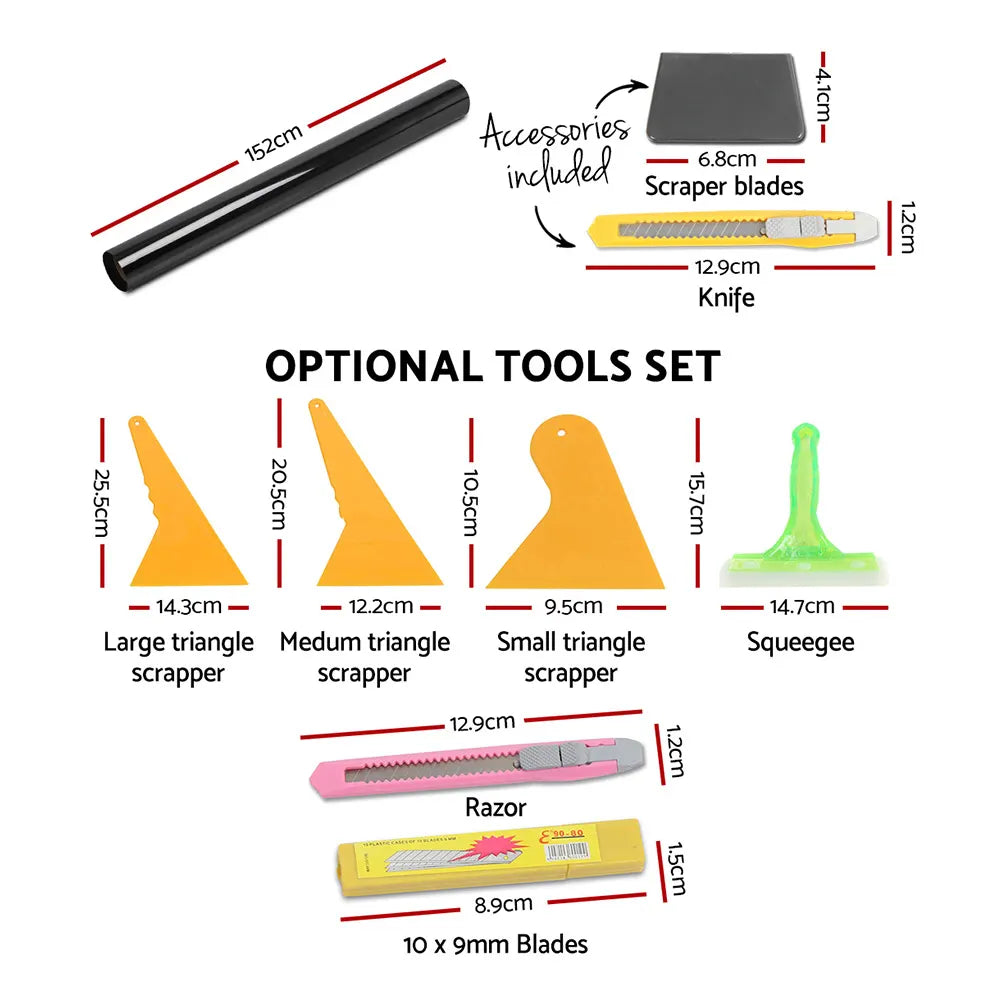 Giantz Window Tint Film Black Roll 35% VLT Home 152cm X 30m Tinting Tools Kit - Image 2