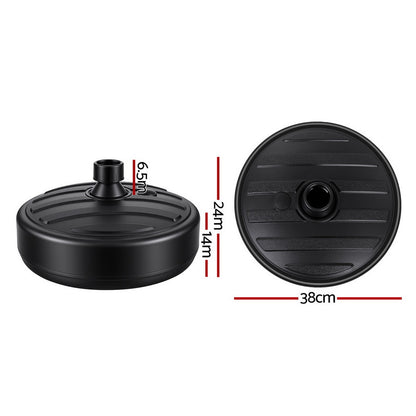 Instahut Outdoor Umbrella Base Weight Round Plastic Pole Holder 35-38mm Beach - Image 3