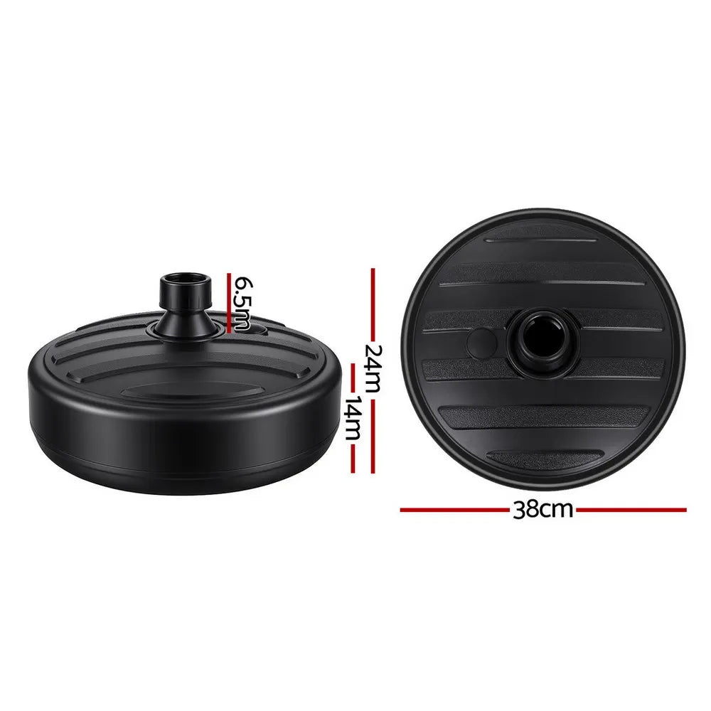 Instahut Outdoor Umbrella Base Weight Round Plastic Pole Holder 35-38mm Beach - Image 3