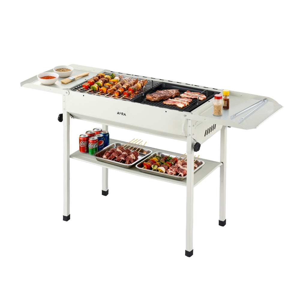 Grillz Portable BBQ Grill w/ Stainless Steel Racks & Pans for Outdoor - Image 2