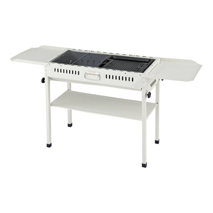 Grillz Portable BBQ Grill w/ Stainless Steel Racks & Pans for Outdoor - Image 4