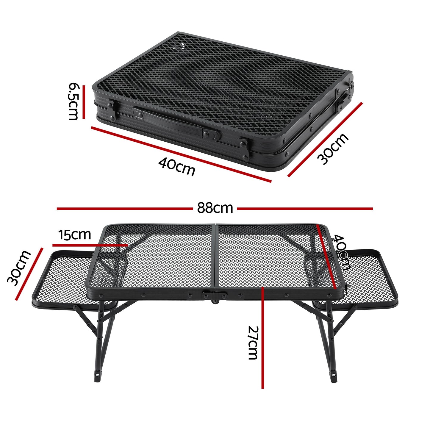 Weisshorn Camping Table Mesh Desktop Lightweight Portable Outdoor Folding Grill Desk - Image 2