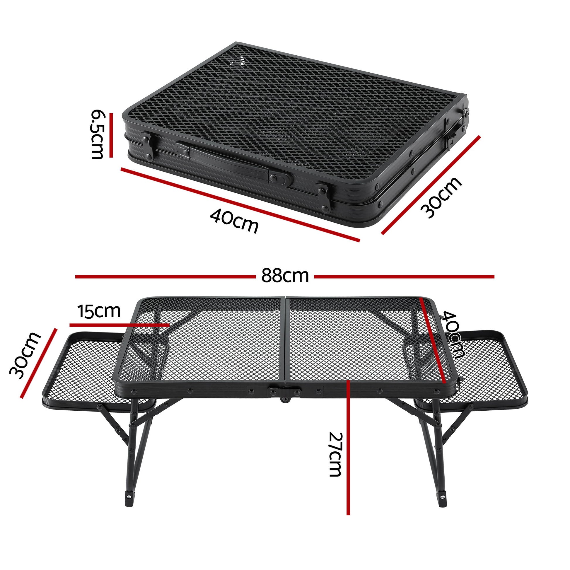 Weisshorn Camping Table Mesh Desktop Lightweight Portable Outdoor Folding Grill Desk - Image 2