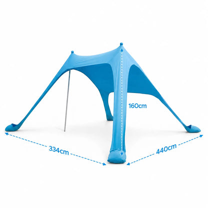 Weisshorn Camping Tent Beach Tent Canopy Sun Shelter Portable Blue - Image 2