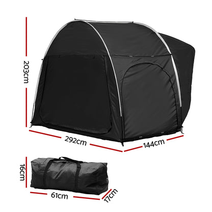 Weisshorn Camping Tent Car SUV Rear Hatchback Tents Canopy Portable Outdoor Family Black - Image 3