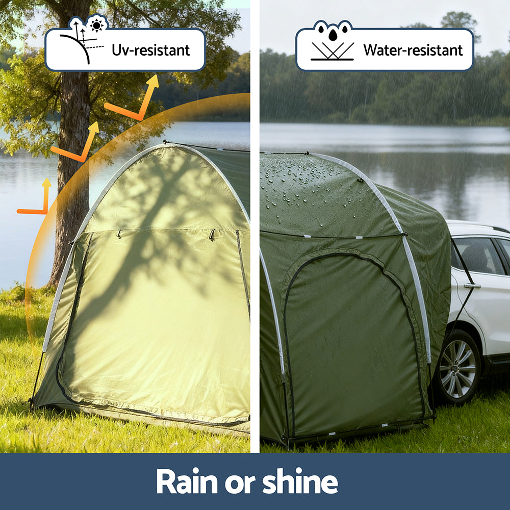 Weisshorn Camping Tent Car SUV Rear Hatchback Tents Canopy Portable Outdoor Family green - Image 5