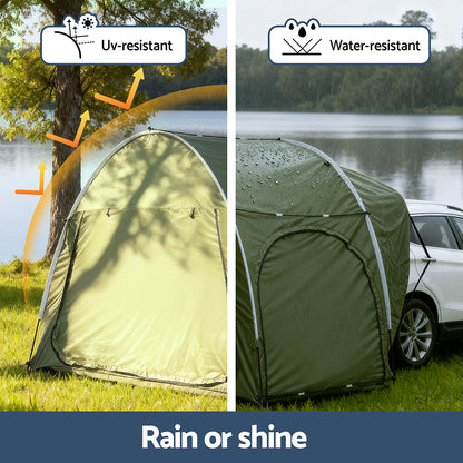 Weisshorn Camping Tent Car SUV Rear Hatchback Tents Canopy Portable Outdoor Family green - Image 5