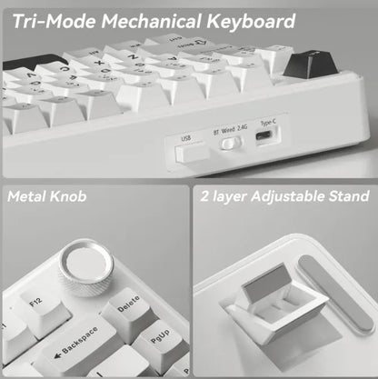 SOLAKAKA A75 75% Gasket Mechanical Keyboard Tri-Mode Hot-Swap Knob - Image 2