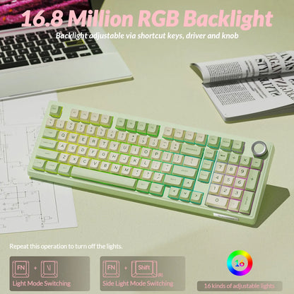 SOLAKAKA Ki99 Pro 99-Key Gasket Mechanical Keyboard Tri-Mode Hot-Swap Knob - Image 7