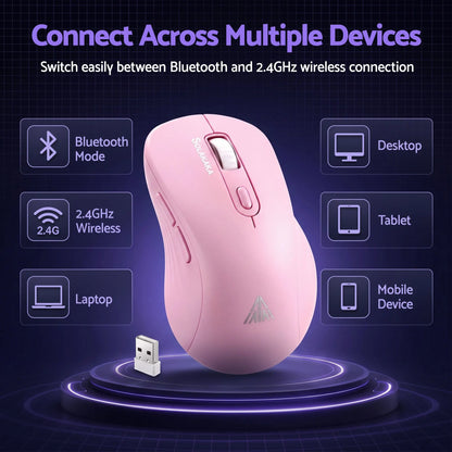 SOLAKAKA Silent Wireless Mouse Bluetooth 2.4GHz 4200 DPI 7 Buttons - Image 5