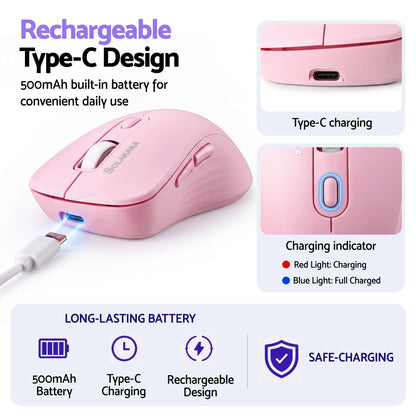 SOLAKAKA Silent Wireless Mouse Bluetooth 2.4GHz 4200 DPI 7 Buttons - Image 8