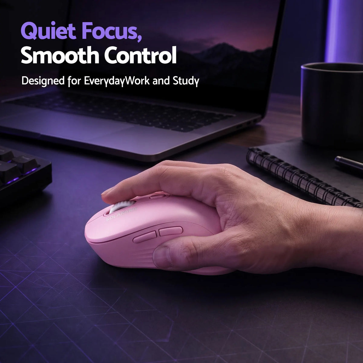 SOLAKAKA Silent Wireless Mouse Bluetooth 2.4GHz 4200 DPI 7 Buttons - Image 9
