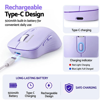 SOLAKAKA Silent Wireless Mouse Bluetooth 2.4GHz 4200 DPI 7 Buttons - Image 8