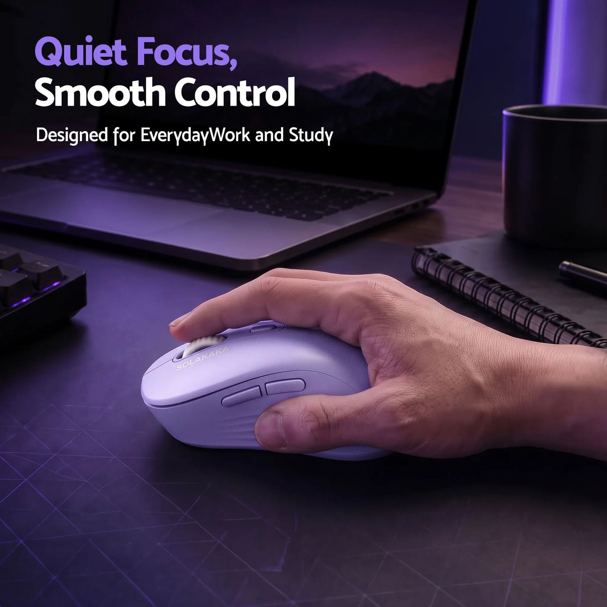SOLAKAKA Silent Wireless Mouse Bluetooth 2.4GHz 4200 DPI 7 Buttons - Image 9
