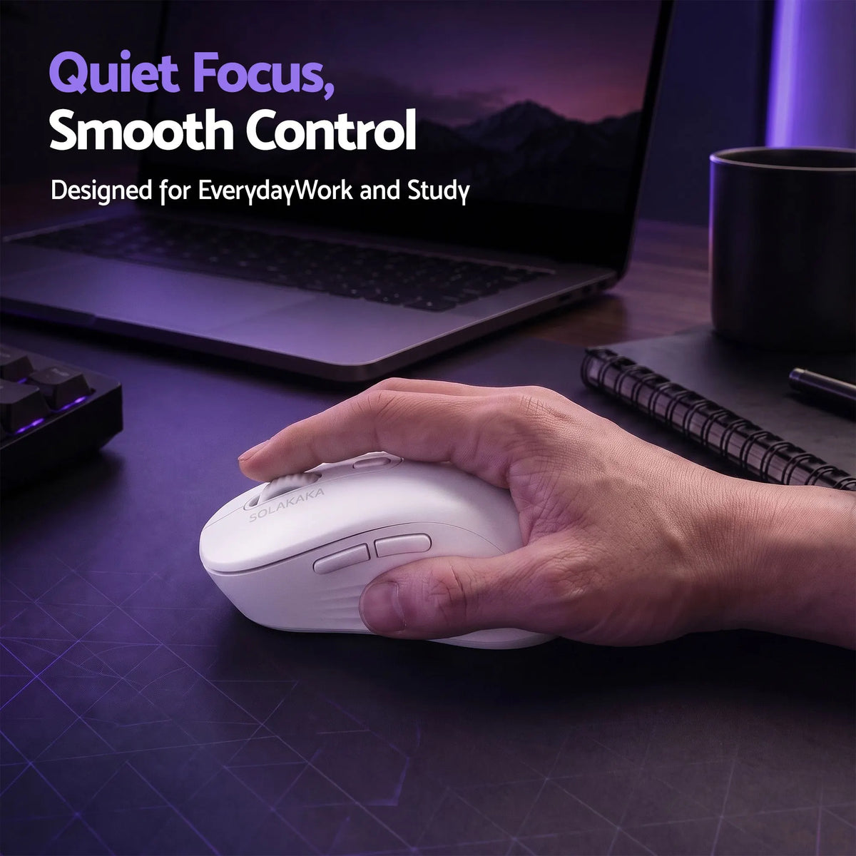 SOLAKAKA Silent Wireless Mouse Bluetooth 2.4GHz 4200 DPI 7 Buttons - Image 9
