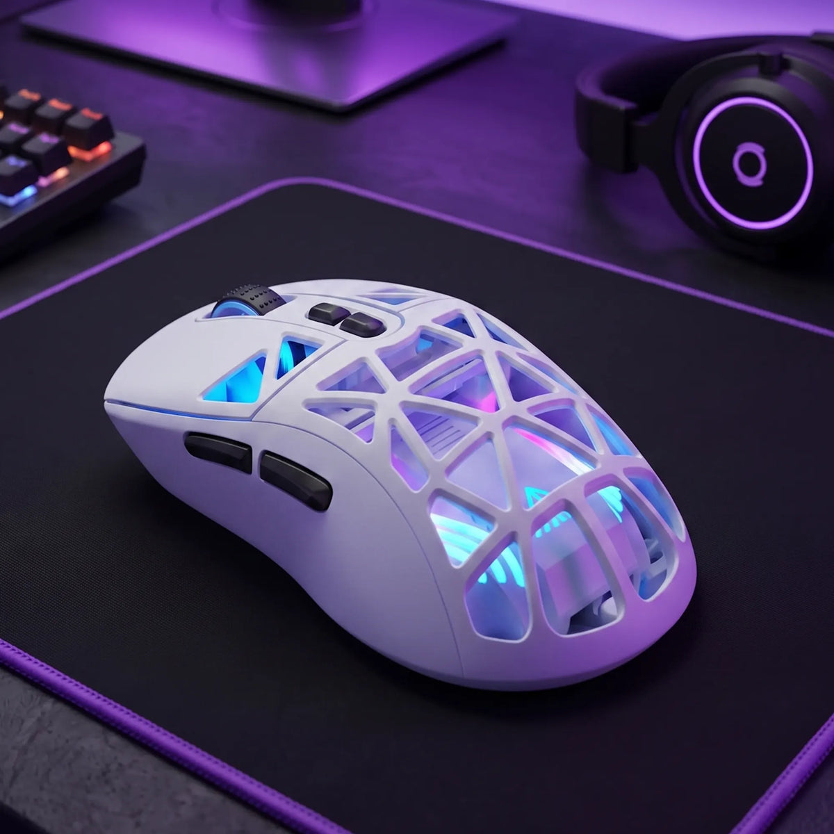 SOLAKAKA SM802 Pro Tri-Mode Gaming Mouse RGB 24000 DPI Hotswap - Image 9