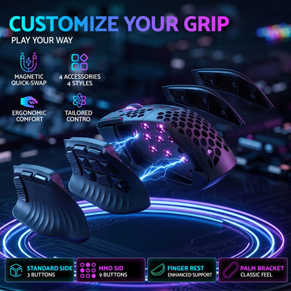 SOLAKAKA Wireless MMO Gaming Mouse 16 Buttons Bluetooth 24000 DPI RGB - Image 9