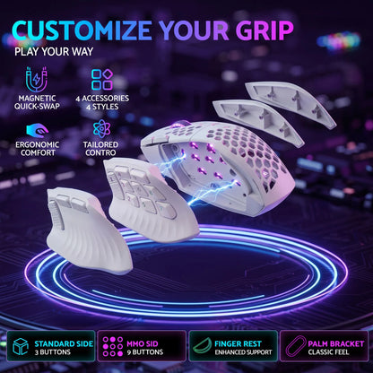 SOLAKAKA Wireless MMO Gaming Mouse 16 Buttons Bluetooth 24000 DPI RGB - Image 9