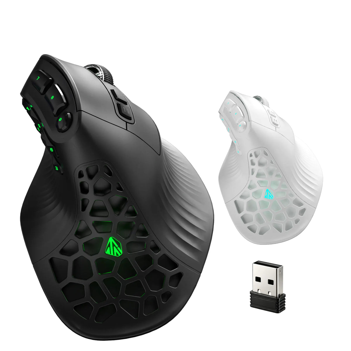 SOLAKAKA E9 Vertical MMO Gaming Mouse Tri-Mode 36000 DPI Ergonomic
