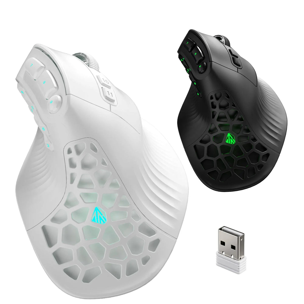 SOLAKAKA E9 Vertical MMO Gaming Mouse Tri-Mode 36000 DPI Ergonomic
