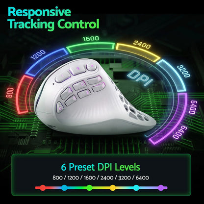SOLAKAKA E9 Vertical MMO Gaming Mouse Tri-Mode 36000 DPI Ergonomic - Image 9