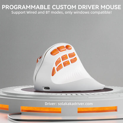 SOLAKAKA E9 Pro Vertical MMO Mouse Tri-Mode 36000 DPI 8000Hz PAW3395 - Image 4