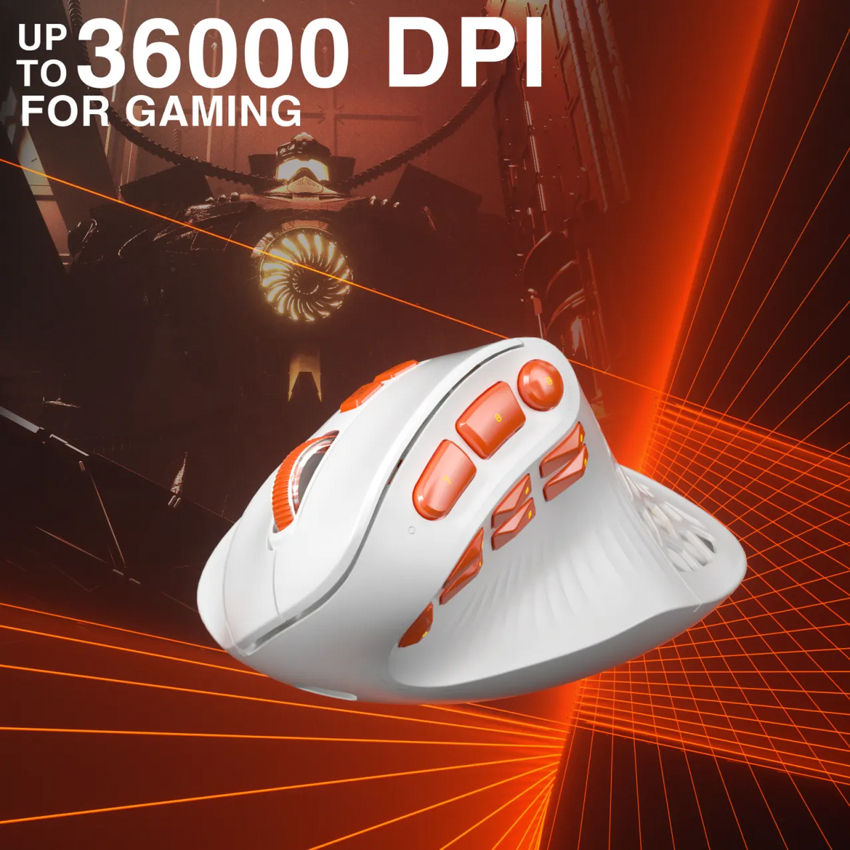 SOLAKAKA E9 Pro Vertical MMO Mouse Tri-Mode 36000 DPI 8000Hz PAW3395 - Image 5