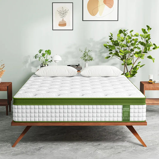BedStory Double 30cm Hybrid Mattress Cooling Gel Memory Foam 5 Zone Pocket Spring Bed Temperature Regulating