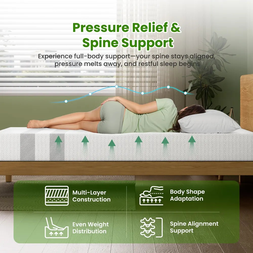 25cm Single Reversible Gel Memory Foam Mattress BedStory Medium & Firm - Image 5
