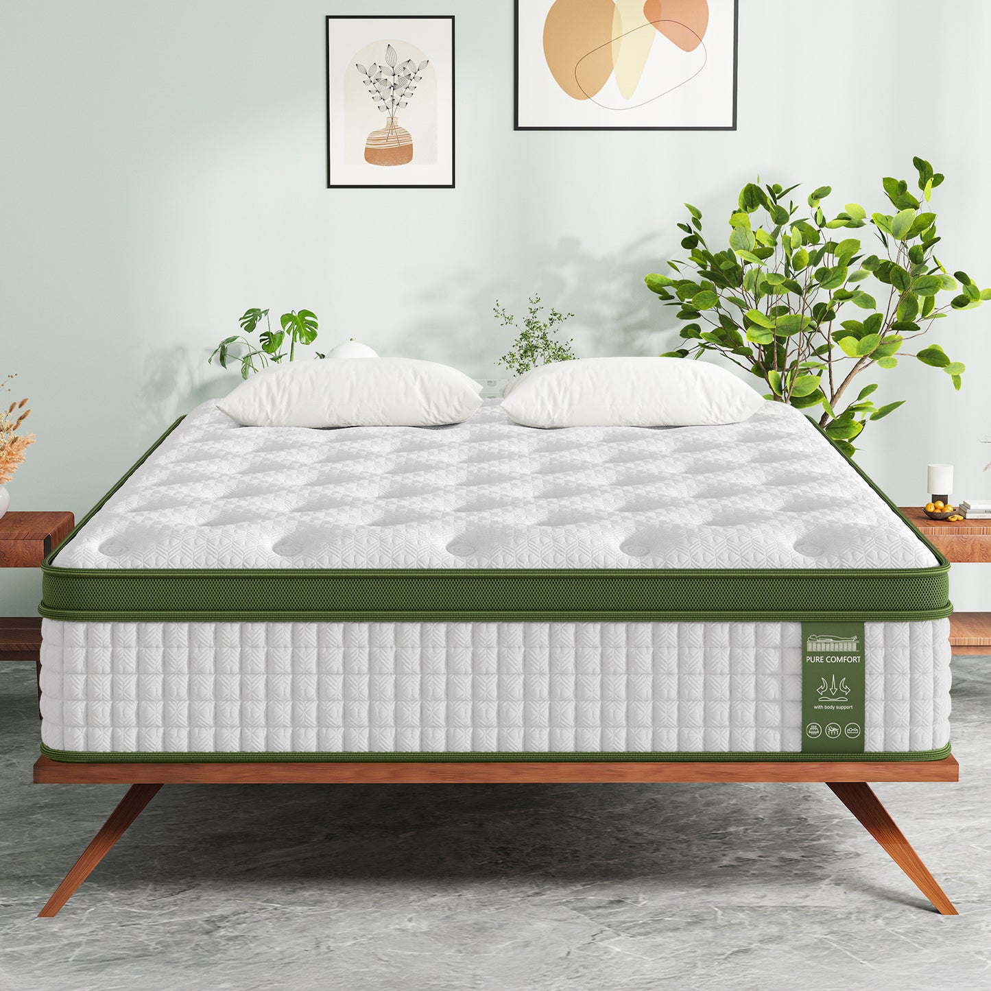 BedStory 34cm Double Latex Hybrid Mattress Medium Firm - 5 Zone Pocket Spring Bed for Pressure Relief Motion Isolation - Image 3